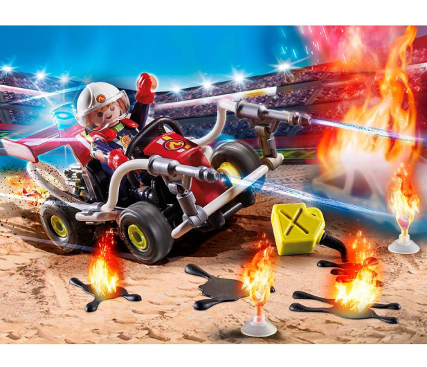 PLAYMOBIL Pokaz kaskaderski: Gokart straży pożarnej - 1014272 - zdjęcie 3